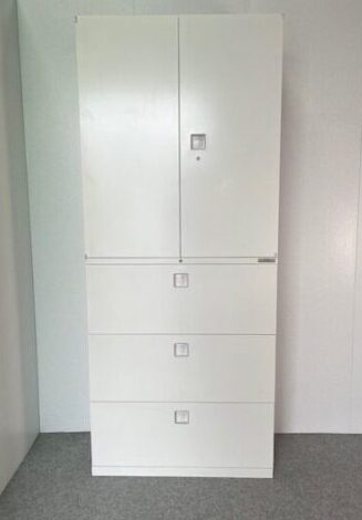 両開＋３段ラテラル上下書庫セット
